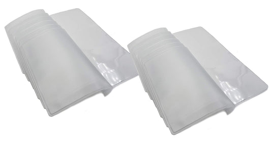 ag wallets Unisex Vinyl Set of 2 Clear Premium Quality Wallet Insert from (Checkbook 6 Page)
