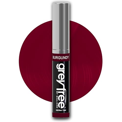 Greyfree Hair Mascara Root Touch-Up for Gray Hair | Precision Hairline Concealer for Brows & Beard (BURGUNDY)