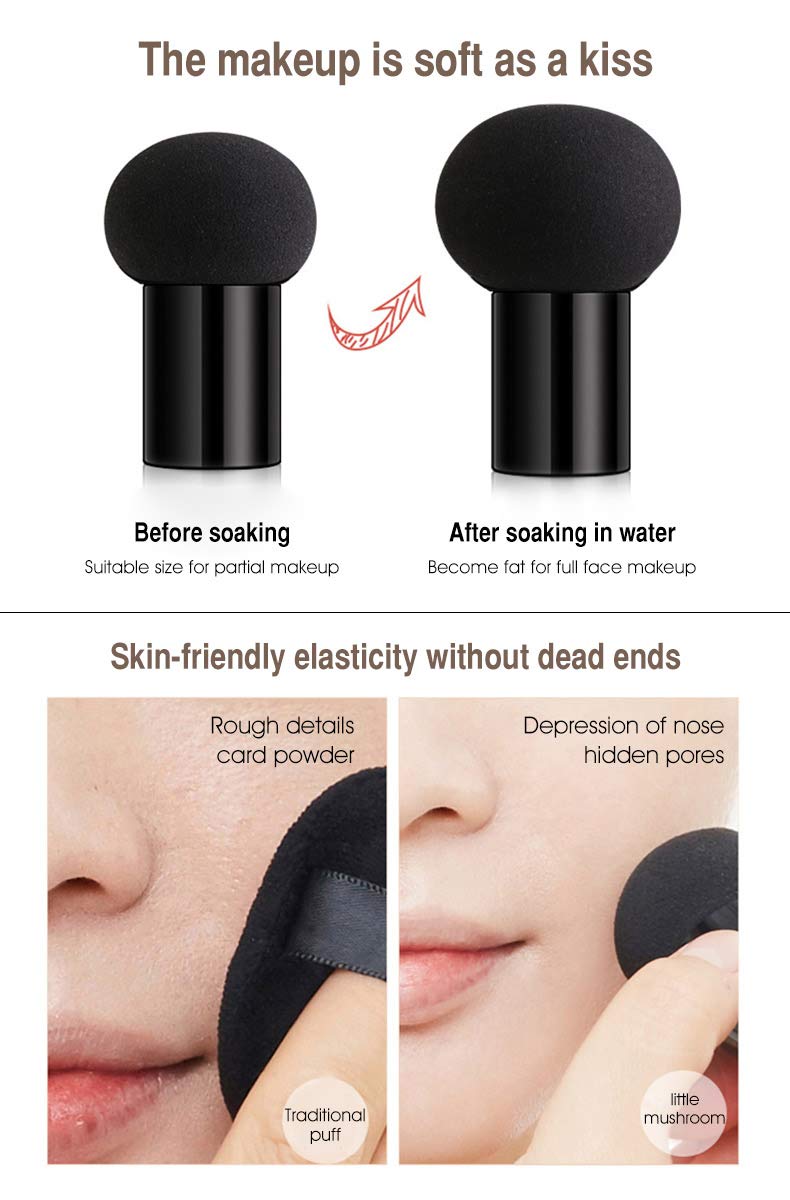 Aooba Air Cushion CC Cream Moisturizing Concealer Mushroom Head Brush Waterproof Makeup Foundation Moisture BB Cream for Women Girls (flower)
