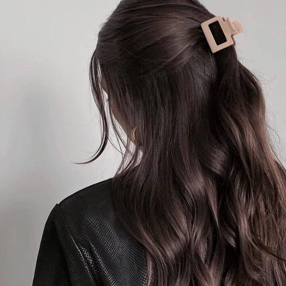 ATODEN Small Claw Clips for Thin Fine Short Hair - 5 Pcs Matte Mini Jaw Clips Hair Accessories for Women Girls