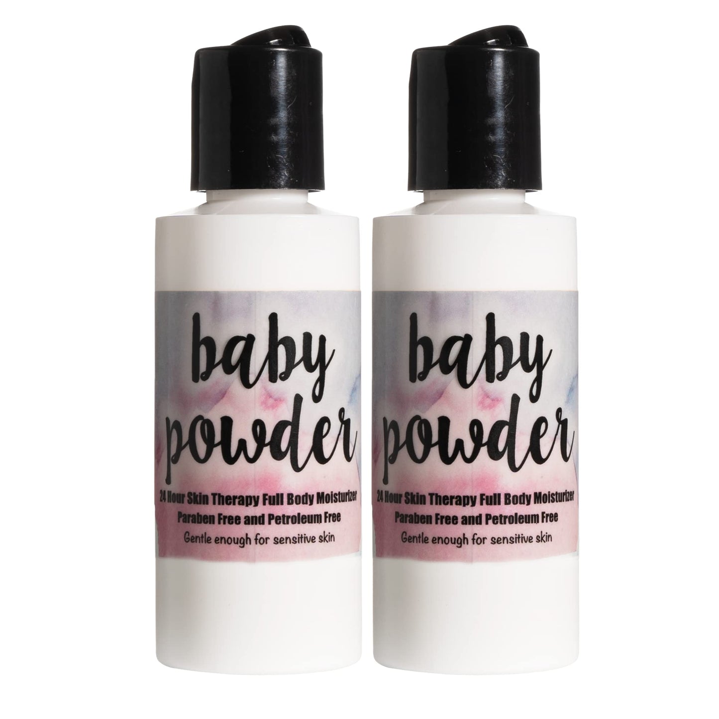 The Lotion Company 24 Hour Skin Therapy Lotion, Full Body Moisturizer, Travel Size, Paraben Free, Made In USA, Baby Powder Fragrance, 2 oz. (Pack