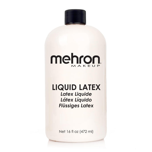 Mehron Makeup Liquid Latex | SFX Makeup | Halloween Latex Makeup | Latex Glue for Skin | Prosthetic Glue 16 fl oz (473 ml) ) (Clear) | Made in the USA