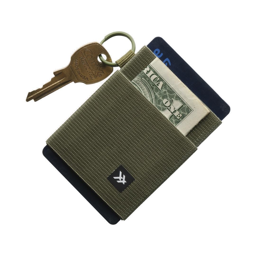Thread Wallets Ultra Slim Minimalist Card Holder Wallet for Men and Women (Olive, One Size)