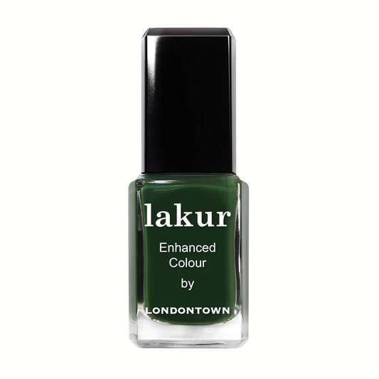 LONDONTOWN lakur Nail Polish - Chip-Resistant, Non-Toxic, Conditions & Hydrates Nails | Glossy Deep Jade, Vibe, .40 fl oz