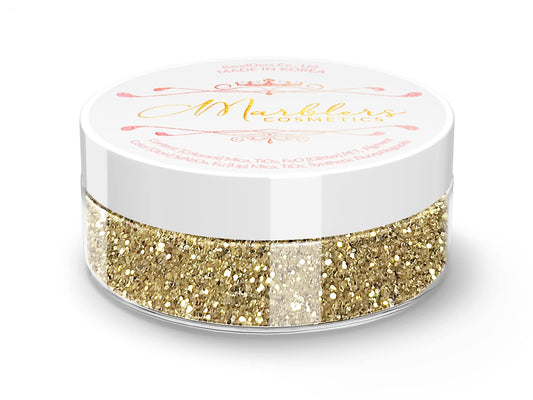 MARBLERS Twinkle Face & Body Glitter [Light Gold] 0.18oz (5g) | Fine | Non-Toxic | Vegan | Cruelty-Free | Festival, Rave & Party Makeup | Eye, Hair
