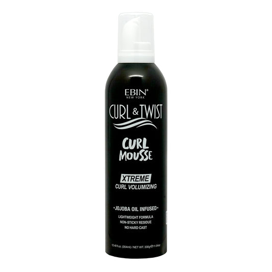 EBIN NEW YORK Curl & Twist Xtreme Curl Volumizing Mousse 12.49oz/354ml | Jojoba & Lavender Oil Infused | Adds Moisture | Vitamin B Strengthens Hair |