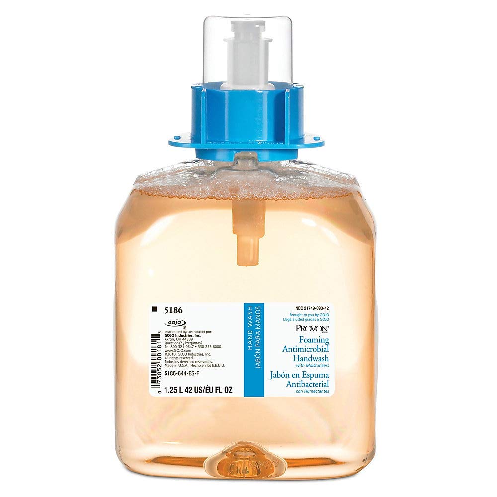 PROVON Foaming Antimicrobial Handwash with Moisturizers, Light Fruit Fragrance, 1250 mL Hand Soap Refill for PROVON FMX-12 Push-Style Dispenser (Pack