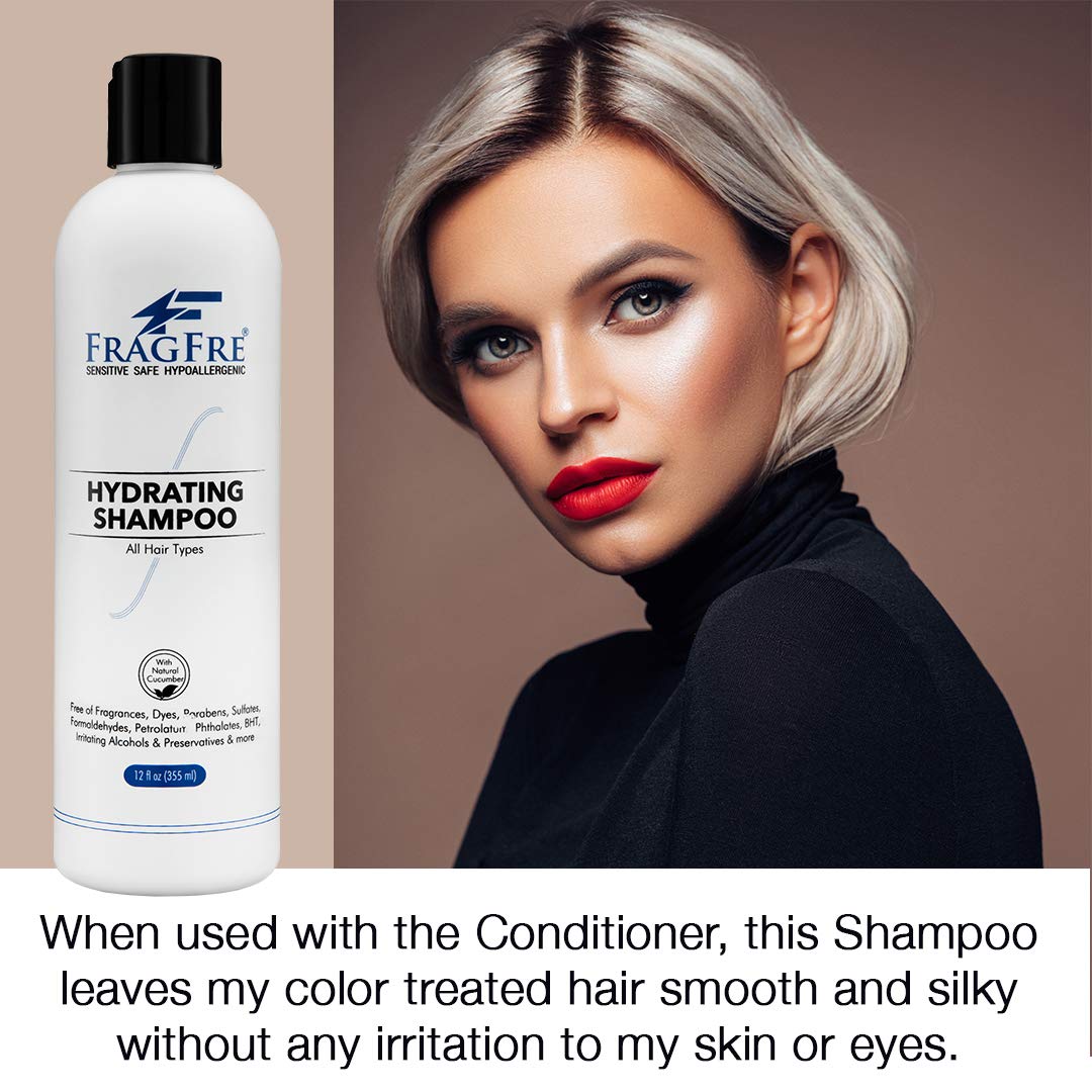 FRAGFRE Professional Hair Salon Set for Sensitive Skin 8/12 oz/ea (5-Pack Gift Set) - Shampoo-Conditioner-Detangler-Styling Gel-Finishing Spray