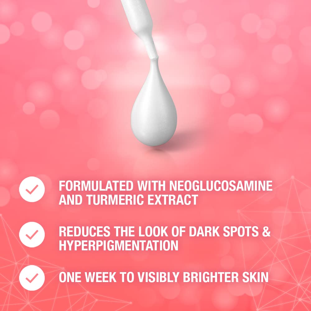 Neutrogena Bright Boost Illuminating Face Serum with Neoglucosamine & Turmeric Extract for Even Skin Tone, Resurfacing Serum for Face to Reduce Dark