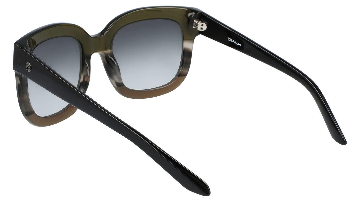 Dragon Women's Flo Olive Horn Gradient with LL Smoke Gradient Lens Sunglasses