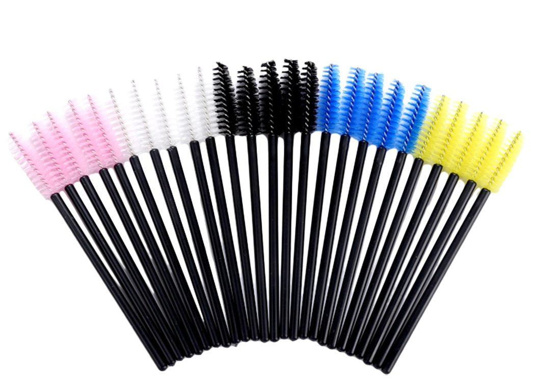 Xiaoyu 100PCS Disposable Mascara Wands Eyelash Applicator Eyebrow Brush - White