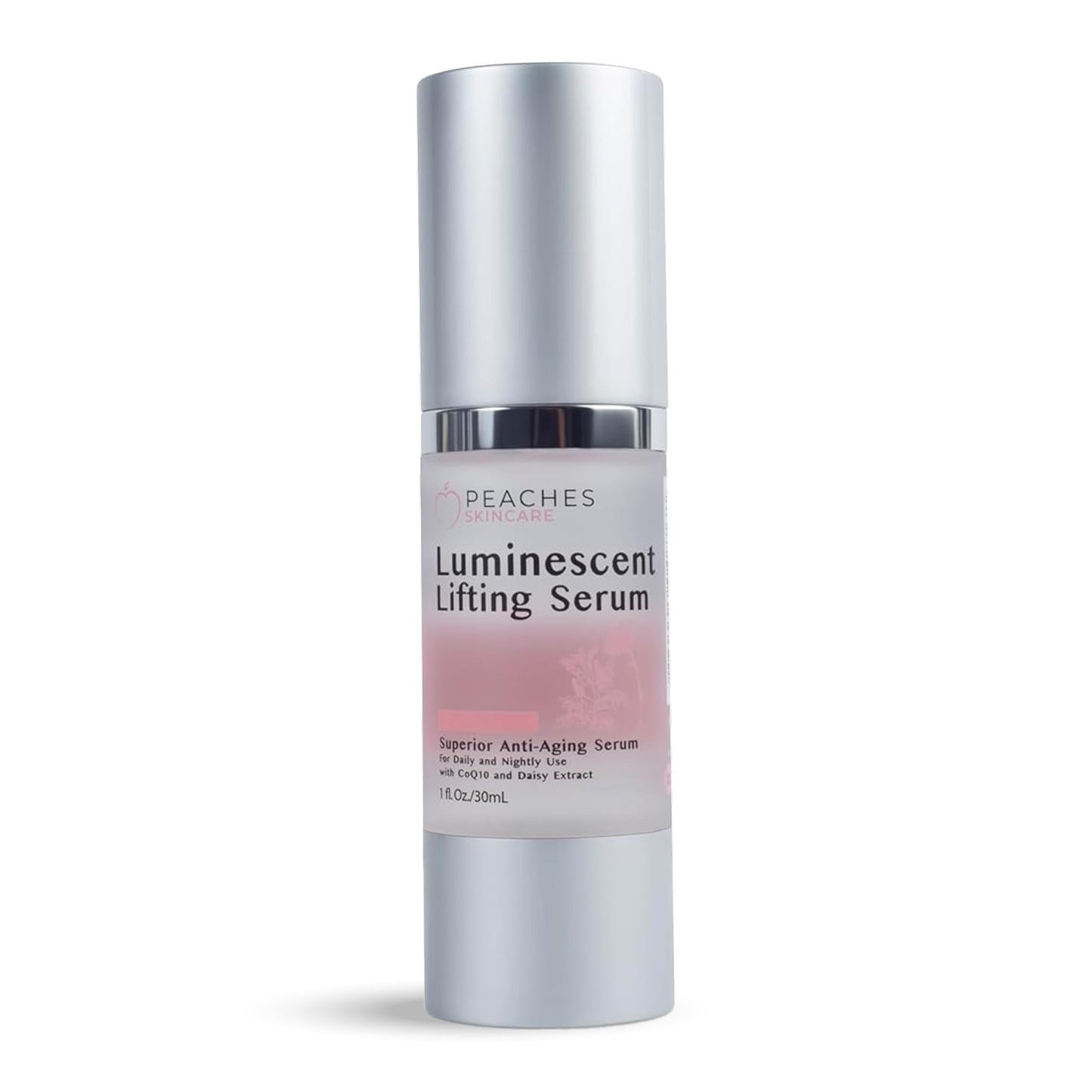 Peaches Skin Care Luminescent Lifting Serum - Hyaluronic Acid Formula with Peptides, Vitamin C and CoQ10 - Face Tightening and Lifting for Firmer Beauty & Personal Care Peaches Skin Care
