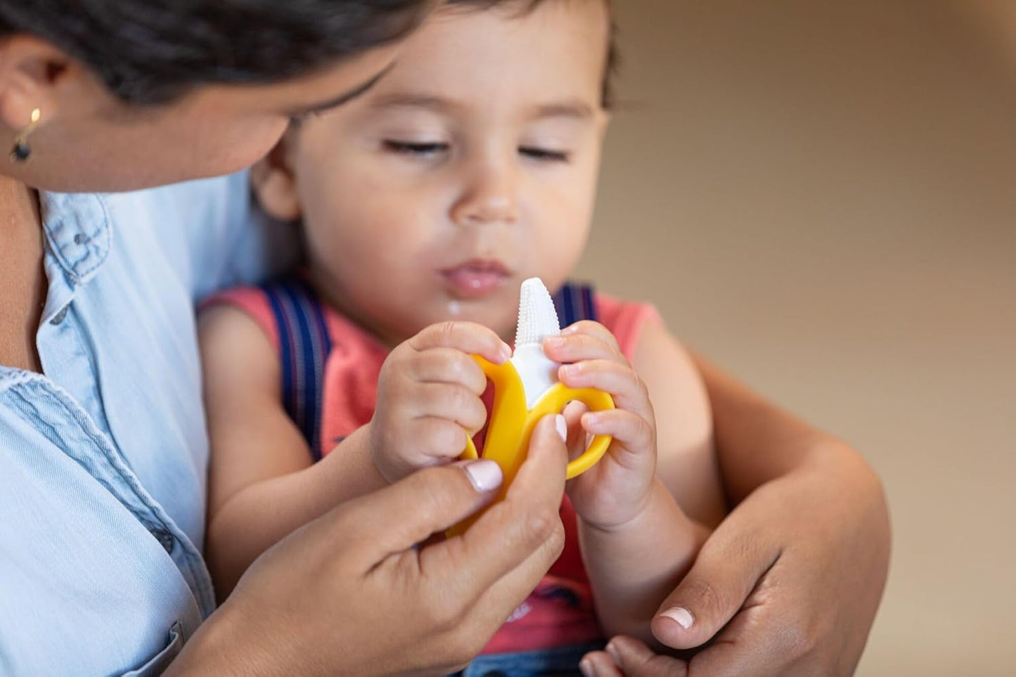 Nuby Nananubs Banana Teether – Silicone Massaging Toy for Babies 3M+, Soothes Sore Gums, Travel-Friendly Baby Essential & Gift