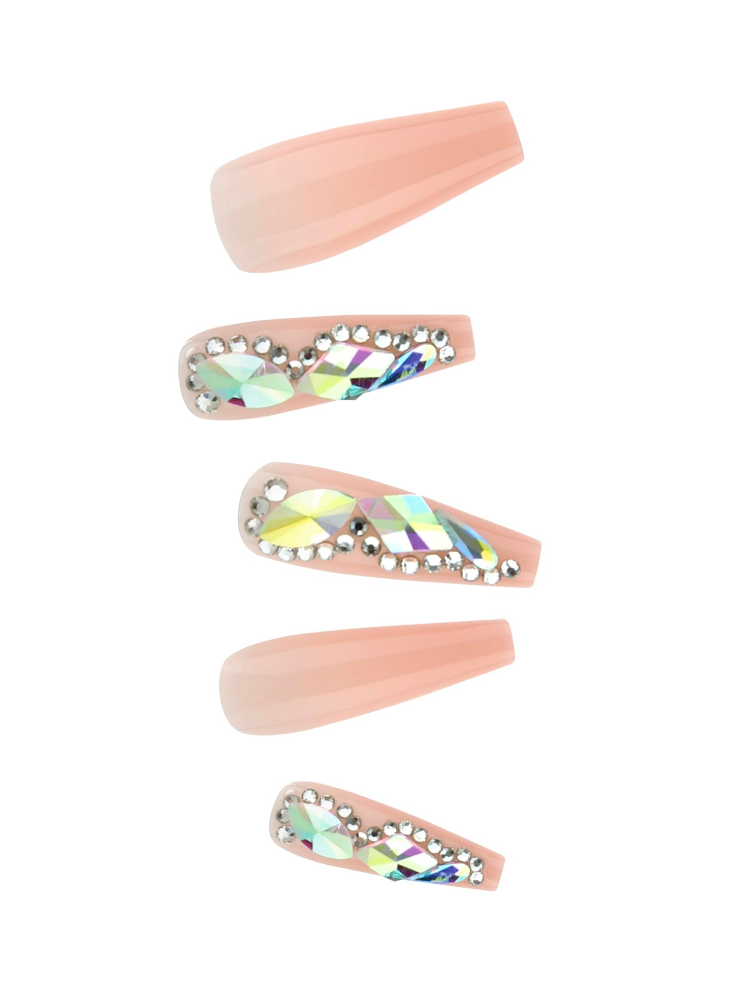 Glamify by Absolute New York Couture Press On Nails - Luxury Rhinestone & Charm Fake Nails, Glossy Reusable Salon Style Acrylic Nails Kit with Glue Beauty & Personal Care Absolute New York