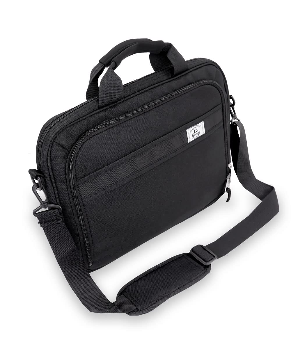 Everest Slim Briefcase, Black, One Size