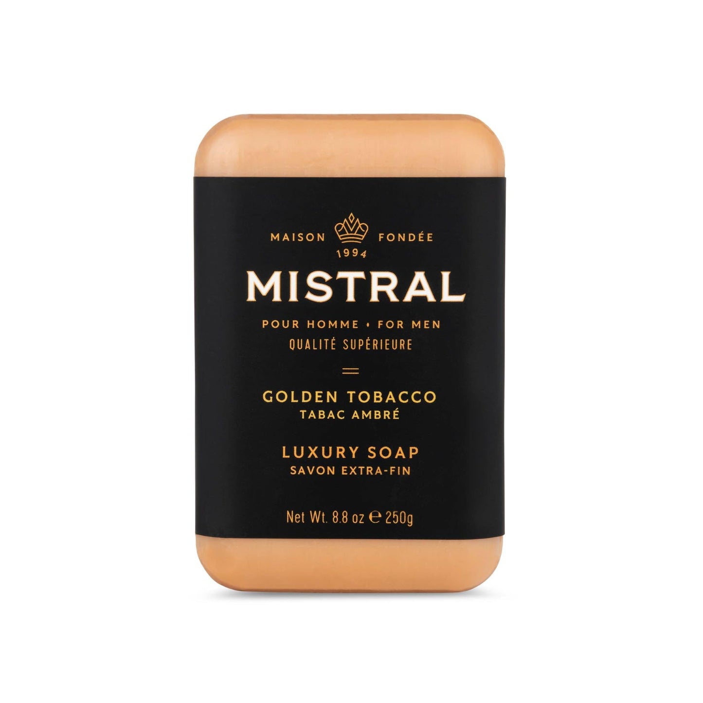 Mistral Golden Tobacco Luxury Bar Soap for Men | Men’s Natural Soap Bar | Paraben, Phthalates Free | Moisturizing & Triple-Milled Natural Soap for Men Beauty & Personal Care Mistral