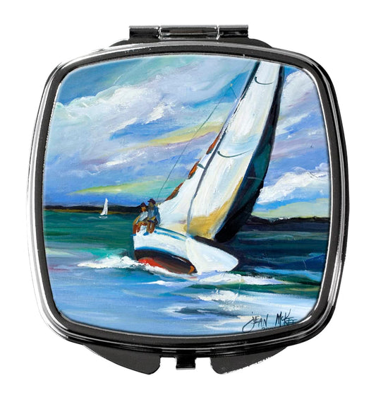 Caroline's Treasures JMK1232SCM Two and a Sailboat Compact Mirror Decorative Travel Makeup Mirror for Women Girls Gifts Pocket Makeup Mirror Folding Beauty & Personal Care Caroline's Treasures