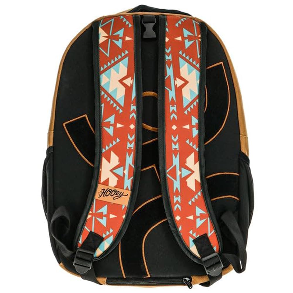 HOOEY Recess 25L Backpack - Durable Lightweight Daypack for Travel, Gym & Outdoor Use - Spacious Main Compartment, Laptop Sleeve, Water-Resistant, Stylish Unisex Design (Tan/Red)