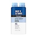 Neutrogena Ultra Sheer Sunscreen Spray SPF 45 Body Mist, Lightweight Non-Greasy Broad Spectrum UVA/UVB Protection, Oil-Free & Non-Comedogenic Water