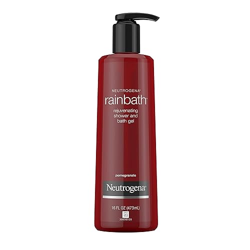 Neutrogena Rainbath Rejuvenating and Cleansing Shower and Bath Gel, Moisturizing Body Wash and Shaving Gel with Clean Rinsing Lather, Pomegranate