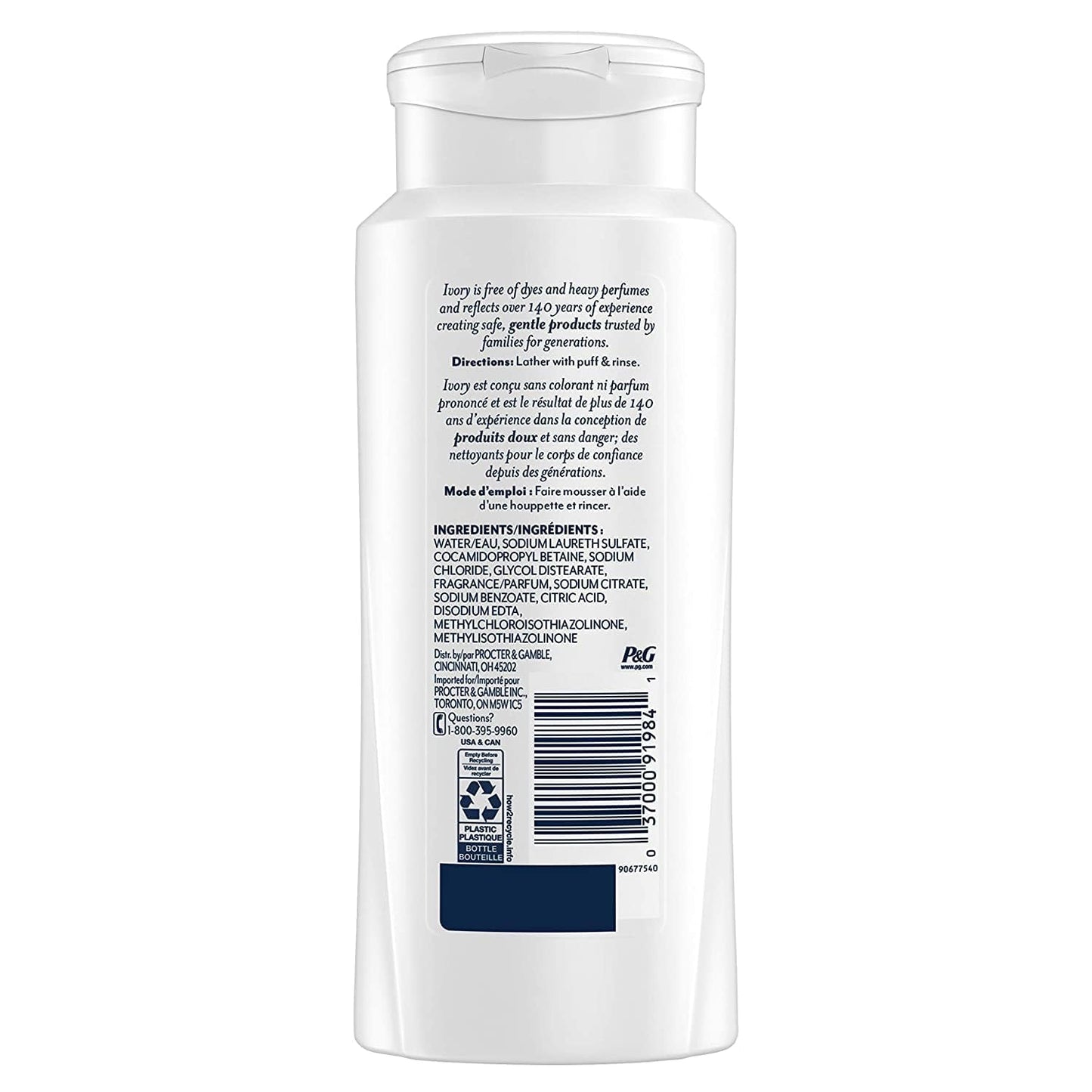 Ivory Scented Body Wash, Aloe 21 oz (Pack of 8)