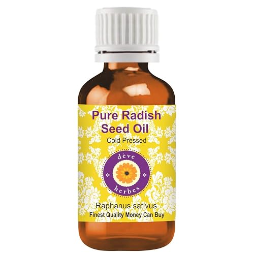 Deve Herbes Radish Seed Oil (Raphanus sativus) | Cold Pressed | Pure | Natural | Undiluted | For Diluting Essential oils | For Skin & Massage |