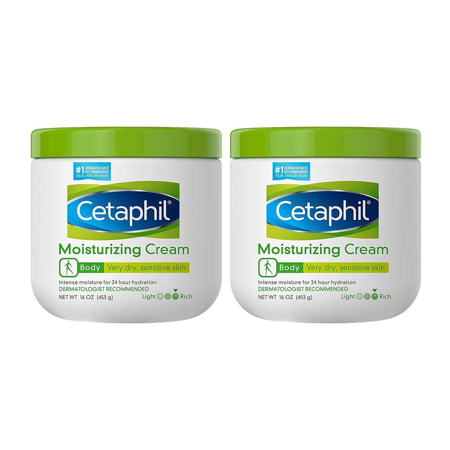 Cetaphil Moisturizing Cream, 16oz (Pack of 2), Hydrating Moisturizer For Dry To Very Dry, Sensitive Skin, Body Cream Completely Restores Skin Barrier
