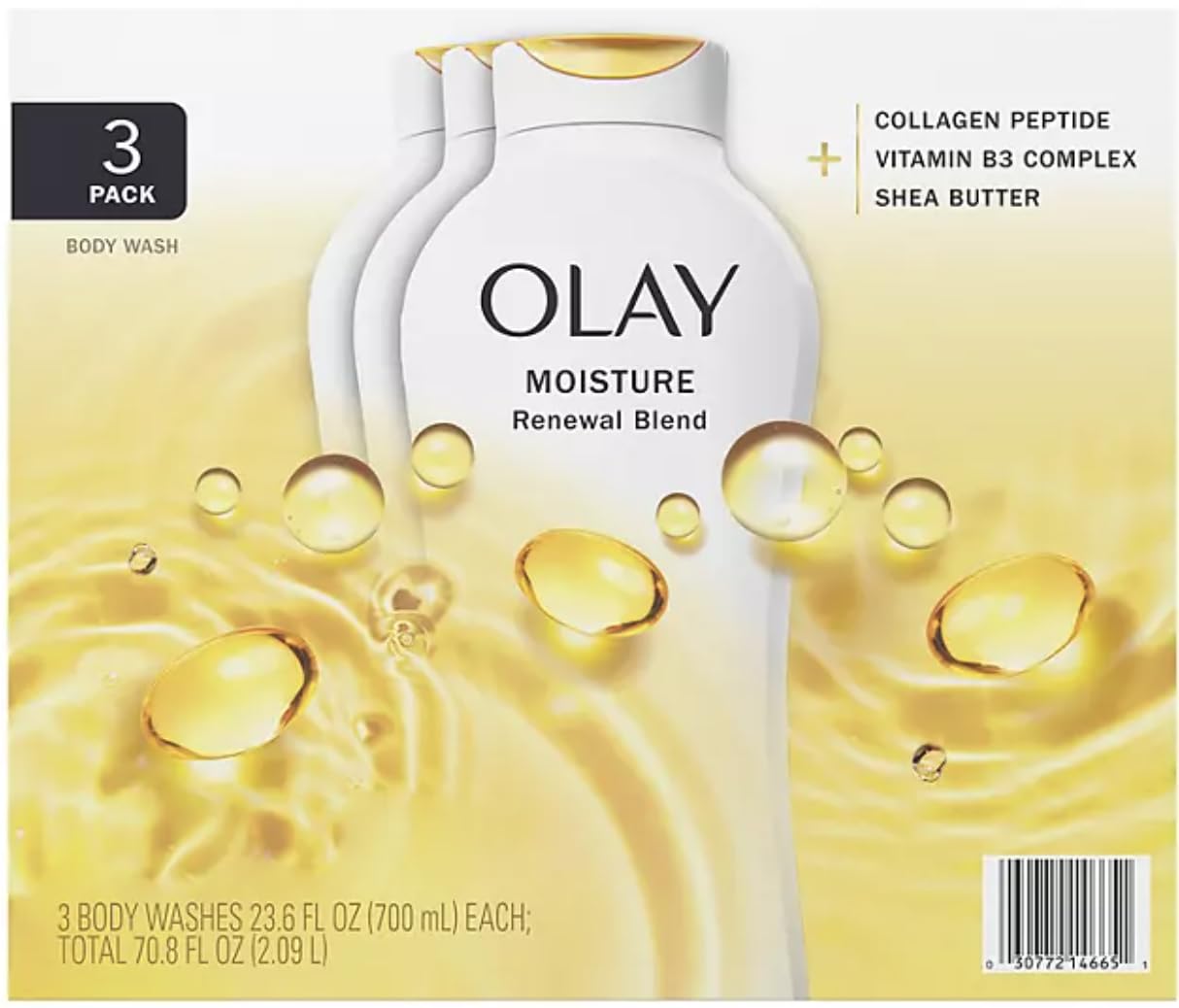 Olay Moisture Renewal Blend Body Wash, 23.6 Fluid Ounce (Pack of 3)