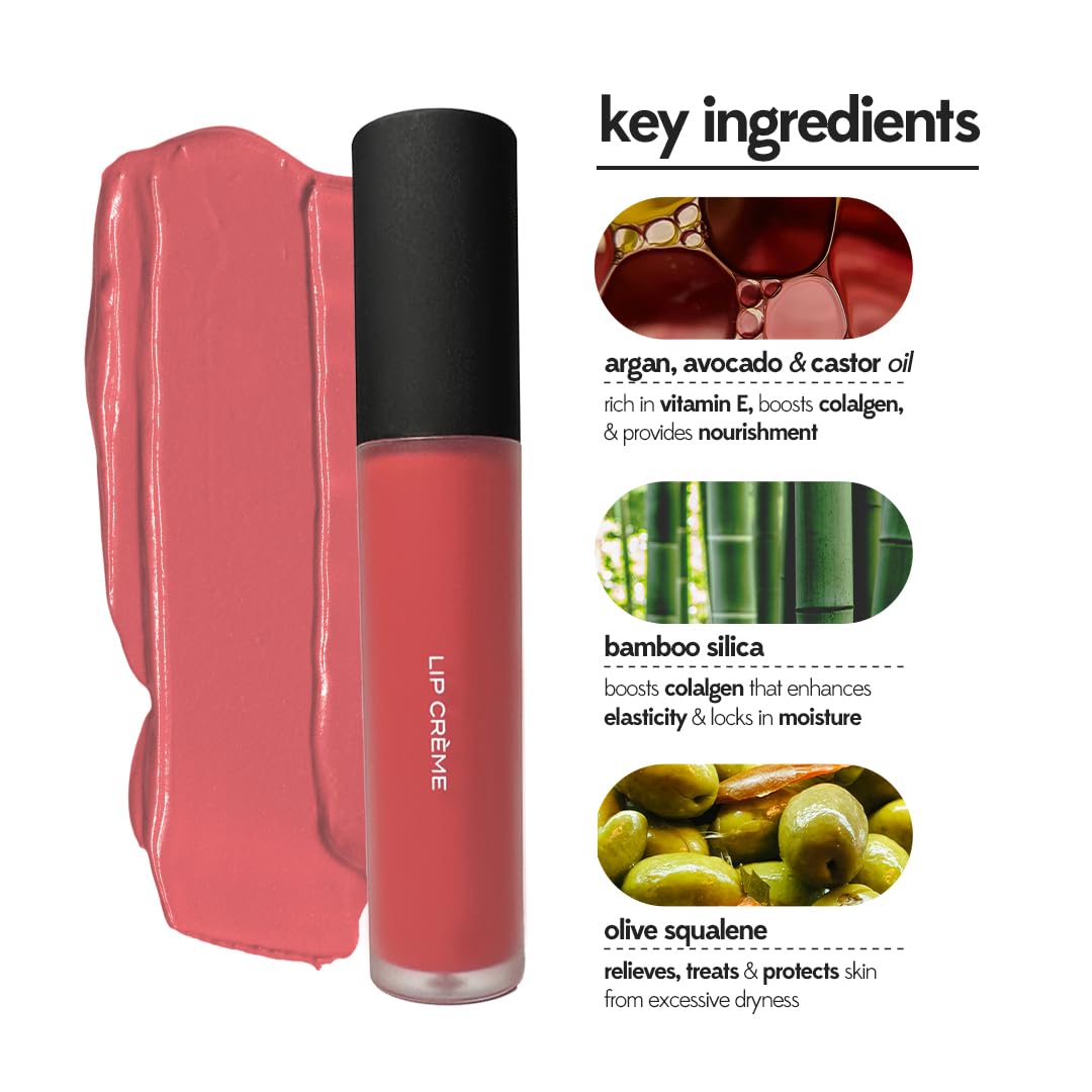 RUBY'S ORGANICS Liquid Lipstick Weightless Creme Finish | Silky Smooth Texture | Highly Pigmented, Soft Velvet Finish | Long Lasting Rich Color |