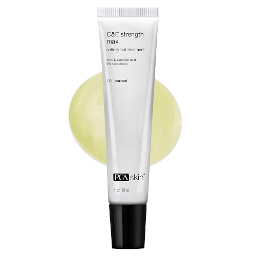 PCA SKIN Strength Max Vitamin E and Vitamin C Serum, Anti Wrinkle Face Serum for Brightening Skin, 1.0 fl oz Tube