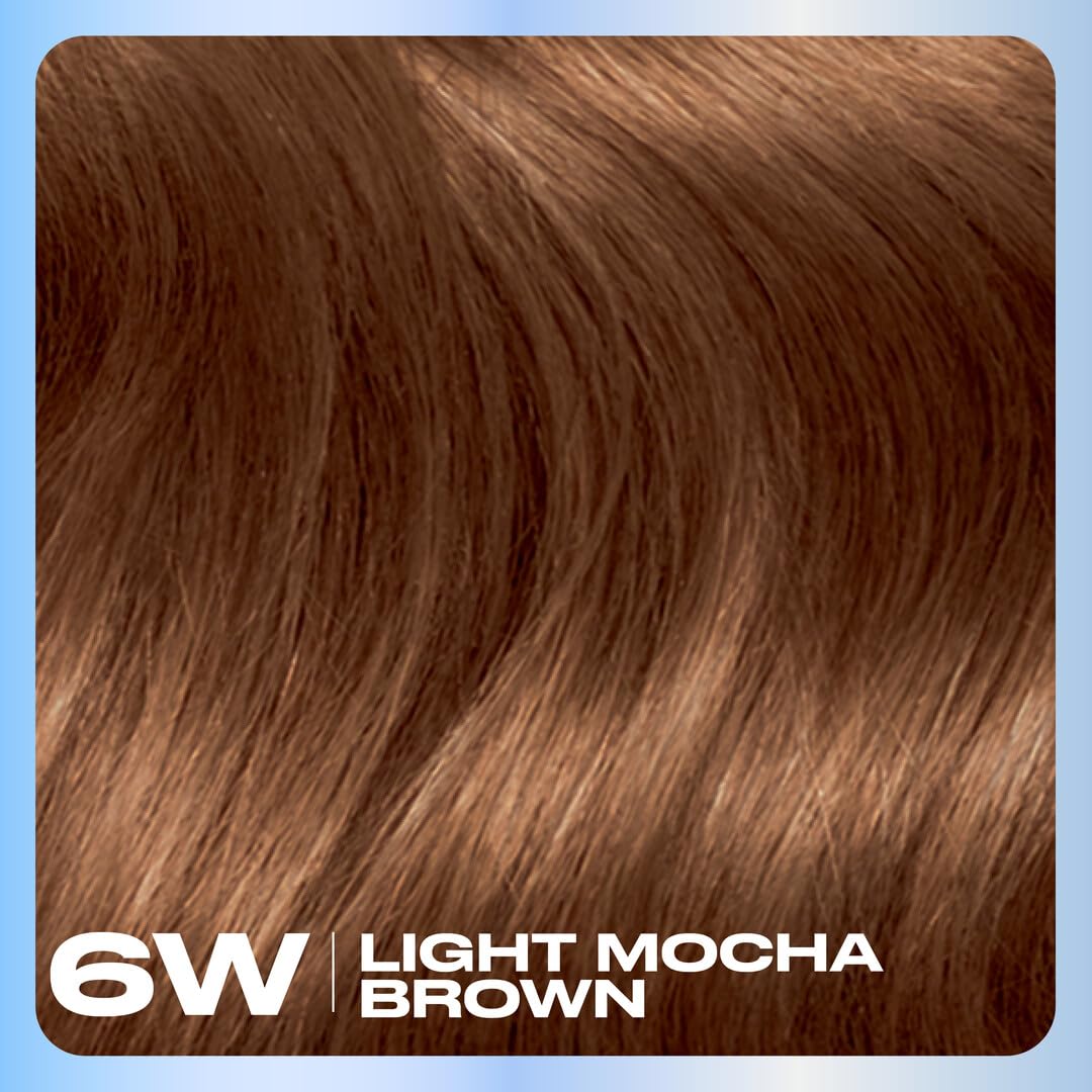 Clairol Nice'n Easy Permanent Hair Dye, 6W Light Mocha Brown | 100% Gray Coverage | Long?Lasting, Natural?Looking Color & Shine | Pack of 1