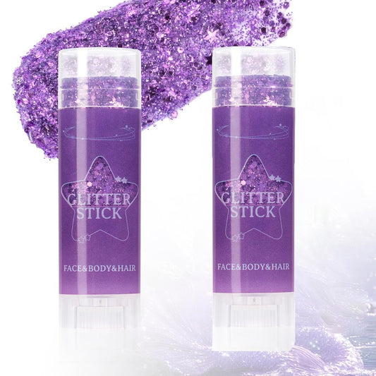 TAIKELOP 2 PCS Face Body Glitter, Face Glitter Body Gel Sequins Shimmer Liquid Eyeshadow, Hair Glitter Sparkles Chunky Face Glitter Gel for Girls