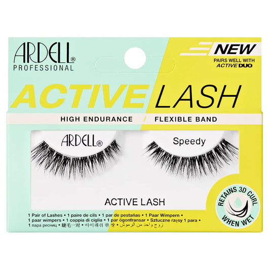 Ardell Active Lashes Speedy - Long-Lasting False Eyelashes, Sweat-Resistant, Natural Look Lashes for Active Wear