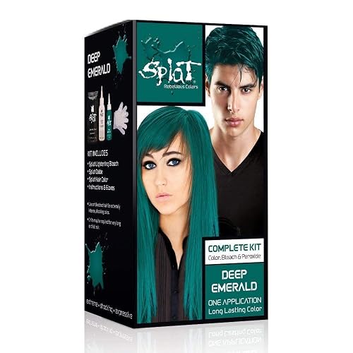 Splat Rebellious Colors Hair Coloring Complete Kit, Deep Emerald 1 ea (Pack of 3)