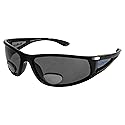 BluWater Polarized Bifocal 3 Sunglasses Gloss Black Frames +1.5 Mag Smoke Lens