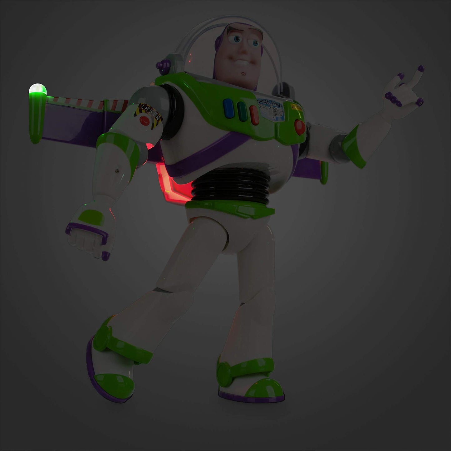 Disney Store Official Buzz Lightyear Interactive Talking Action Figure from Toy Story, Features 10+ English Phrases, Interacts with Other Figures