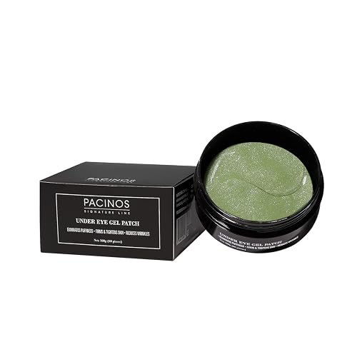 Pacinos Under Eye Gel Patches - Eliminates Puffiness, Smoothes Wrinkles, Brightens Under Eye Darkness - Firms & Tightens Skin with Vitamin E & B5
