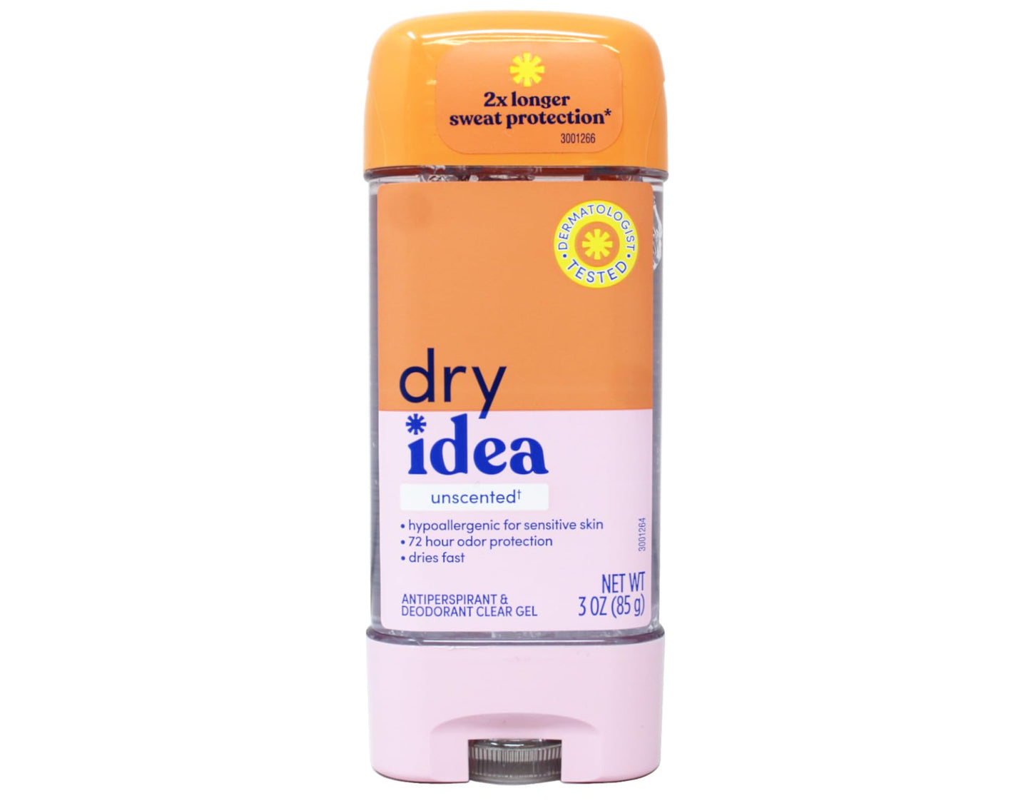 Dry Idea Clear Gel Anti-Perspirant & Deodorant, Advanced Dry, Unscented Hypo-Allergenic, 3.0 Ounce Tubes Packaging May Vary (Pack of 4) Beauty and Personal Care Dry Idea
