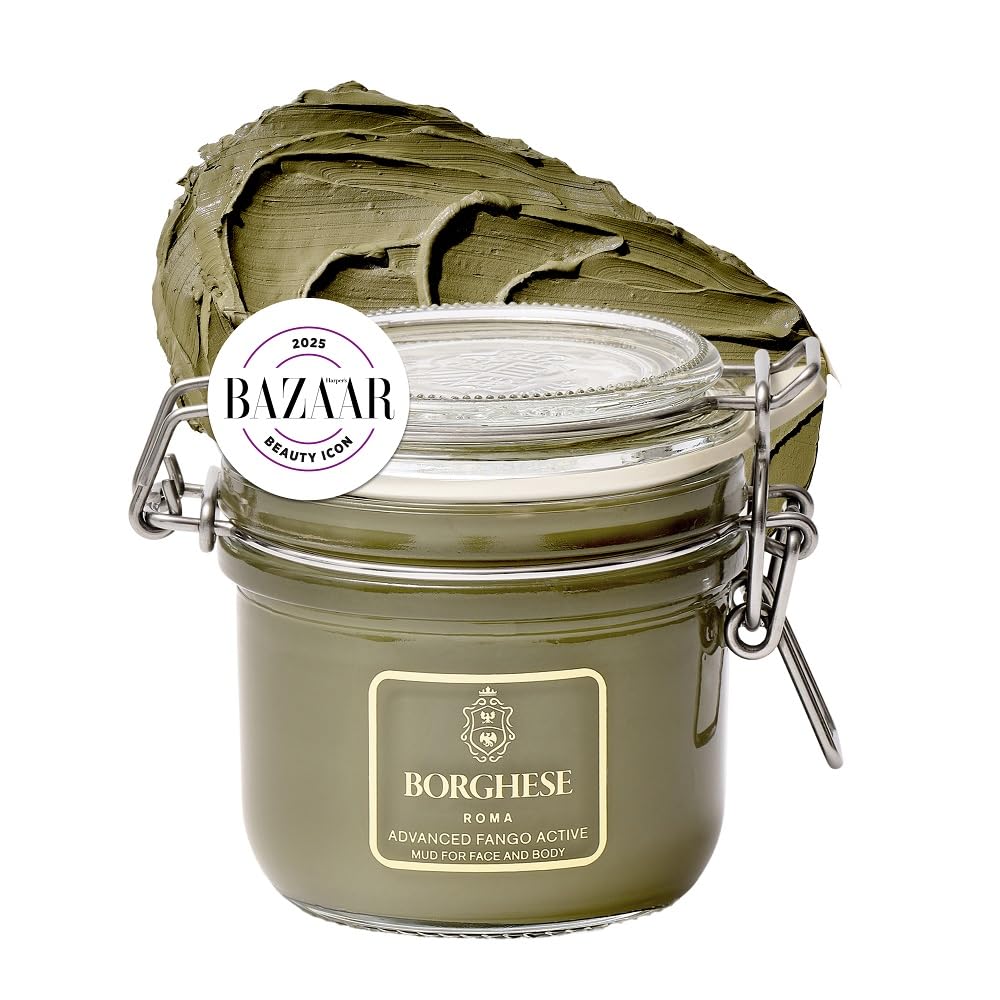 Borghese Advanced Fango Active Mud Mask for Face and Body - Exfoliating to Purifying Face Mask with Bentonite Clay & Hyaluronic Acid For Normal