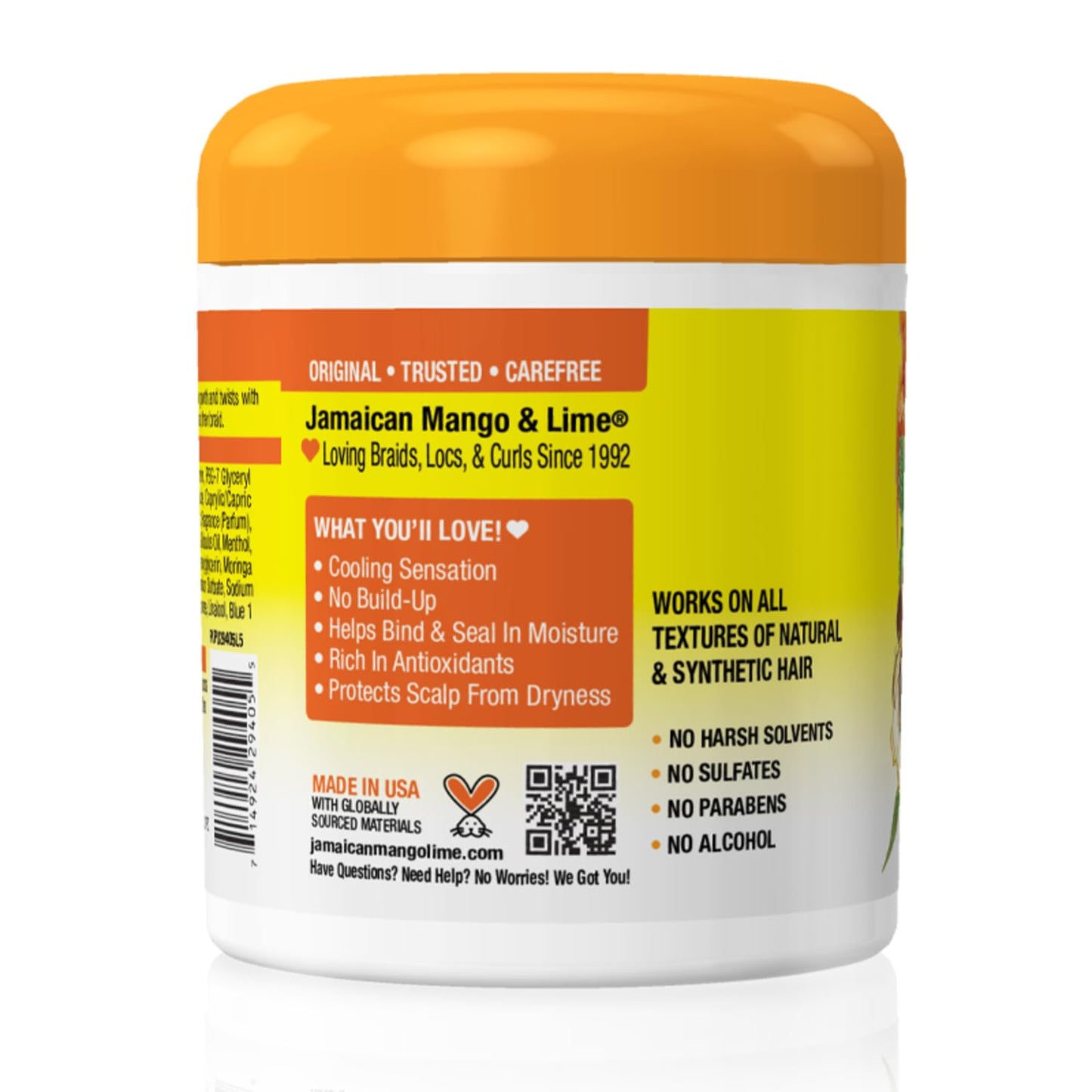 Jamaican Mango & Lime Love Your Locs Cool Scalp Gel - Strong Hold Styling Gel for Locs, Braids & Twists - Cooling, Hydrating Formula for Scalp Relief