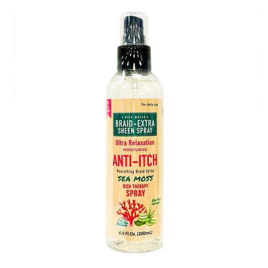 Dr.Girls Ultra Relaxation Anti-Itch Braid Extra Sheen Spray 6.8oz/ 200ml (Sea Moss & Aloe Vera)
