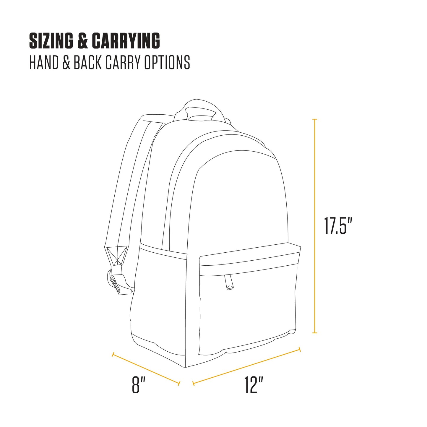 Carhartt 21L Classic Laptop Backpack, Water-Resistant Pack W/ 15" Laptop Sleeve and Organizational Compartments, PFAS Free, Black