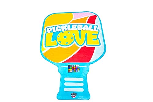 BigMouth Inc Giant Beach Blanket, Fun Summer Beach Towel, Large Size for Kids Teens & Adults, Quick Dry Microfiber Material - Pickleball Paddle