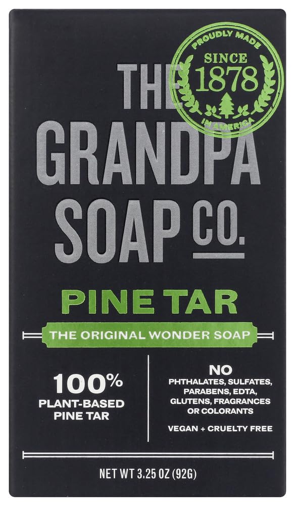 Grandpas Wonder Pine Tar Soap Lathers White 3.25 oz by Grandpa's