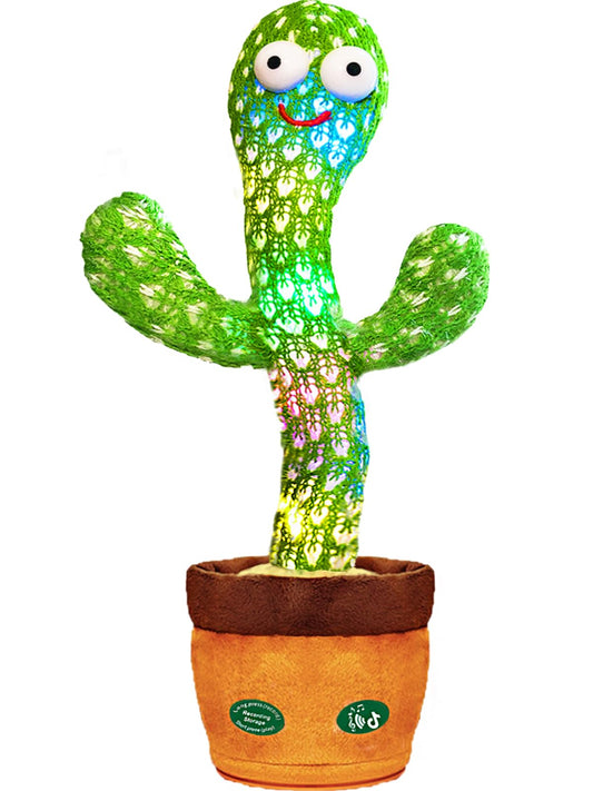 Keculf Talking Cactus Toy with LED 120 English Songs, Singing Cactus Dancing Musical Toy, Tummy Time Toys Baby Mimicking Repeats What You Say (Audio…