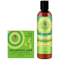 Doyley’s Haitian Black Castor Oil Shampoo Bar 5oz & Mega Moisture Deep Conditioner 8oz Bundle - Rosemary Oil & Chebe Powder - Softens, Detangles