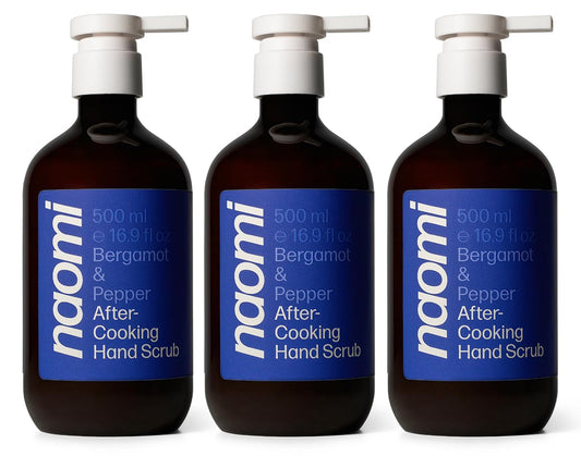 Naomi After-Cooking Hand Scrub | Odor Neutralizing Exfoliating Hand Wash for Kitchen | Removes Garlic Seafood Smells | Gentle Non-Drying Jojoba Pumice Beauty & Personal Care Naomi Cooking
