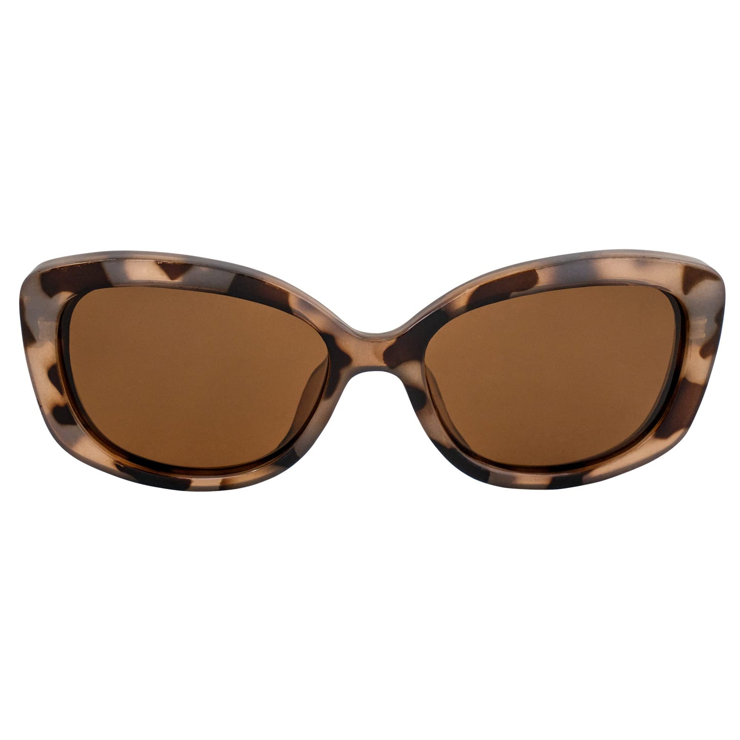 Islander Eyes Dominica Polarized Sunglasses for Women Pink Tortoise Frame w/Brown Lens