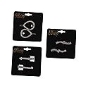 Allure Women's Glass Rhinestone Hair Salon Clips, 3-pack