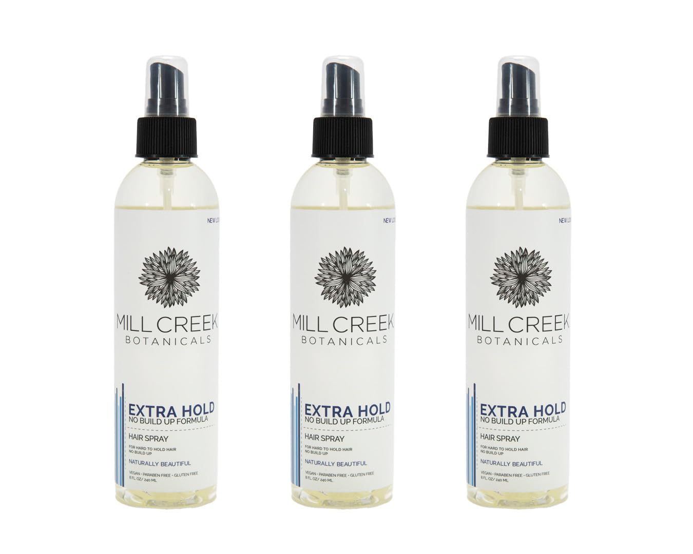 Mill Creek Botanicals Extra Hold Hair Spray - 8 Oz, 3 Pack (Image May Vary)